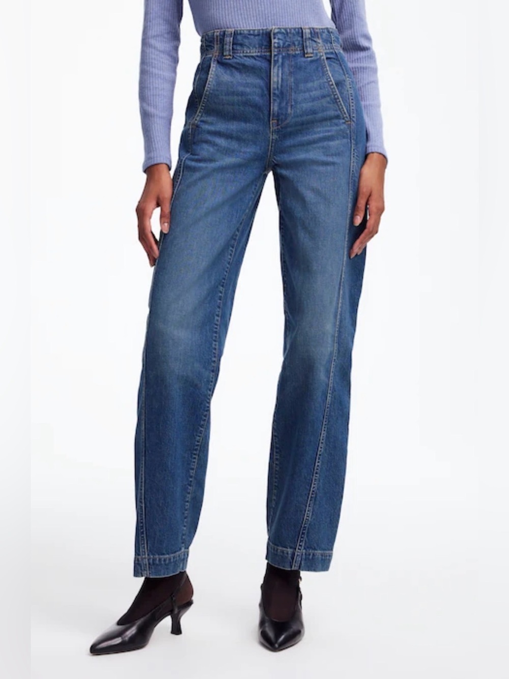 Madewell Tapered Denim Trousers Tall Womens jeans Size 27T Tall
